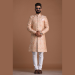 Lucknowi Heavy Embroidered Light Pink Royal Sherwani | Elegant Ethnic Wear | Jaipurio